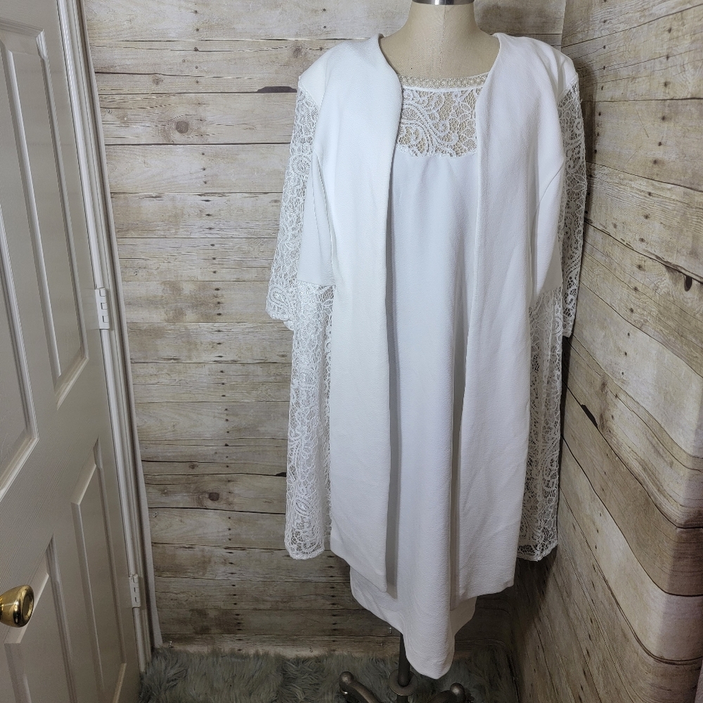 Maya Brooke 2 pc Plus Size Short Jacket Dress. Size 24W